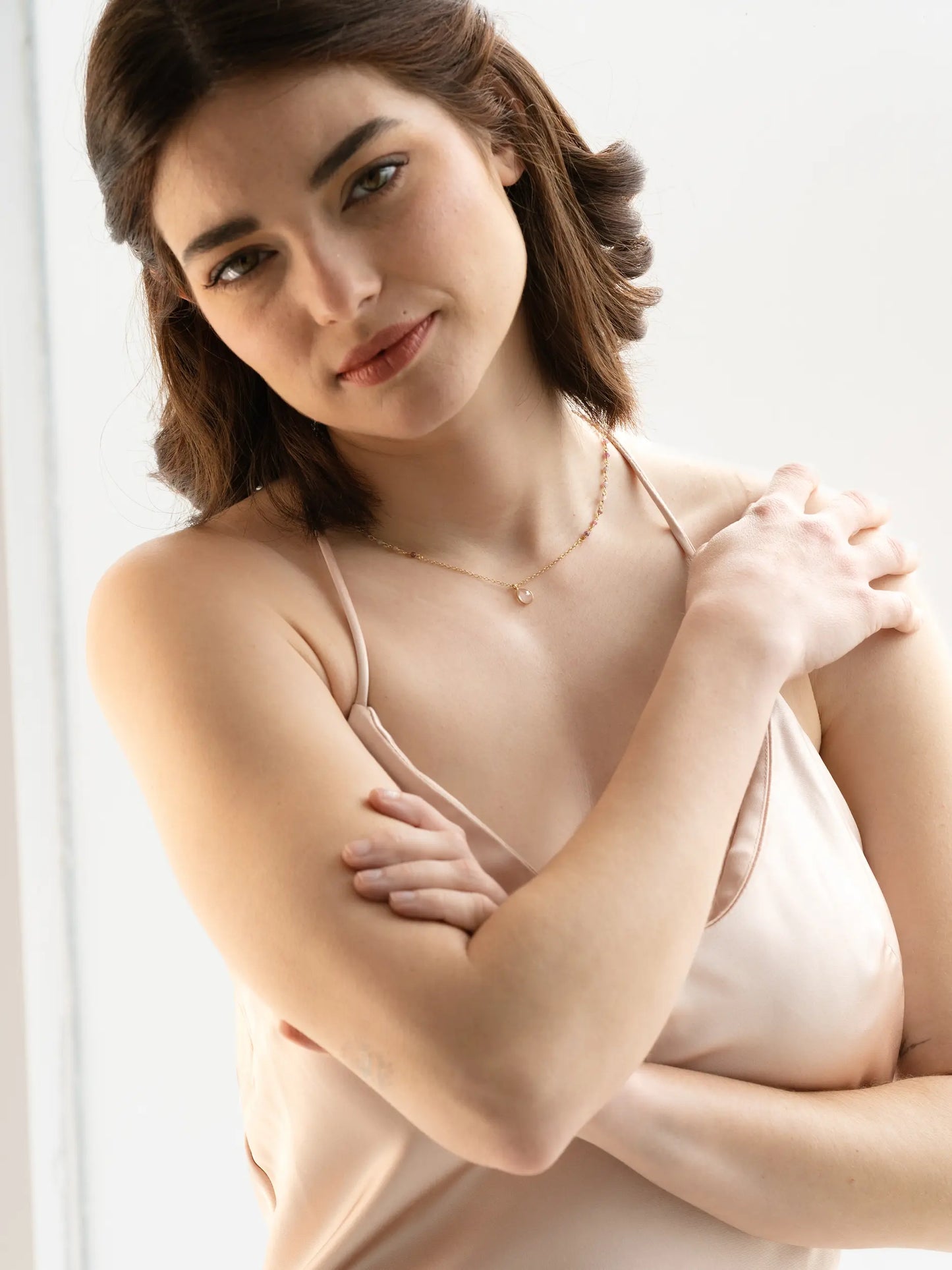 Collar Etnia de Turmalina Rosa