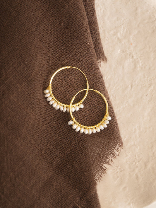 Aros de Perlas Naturales